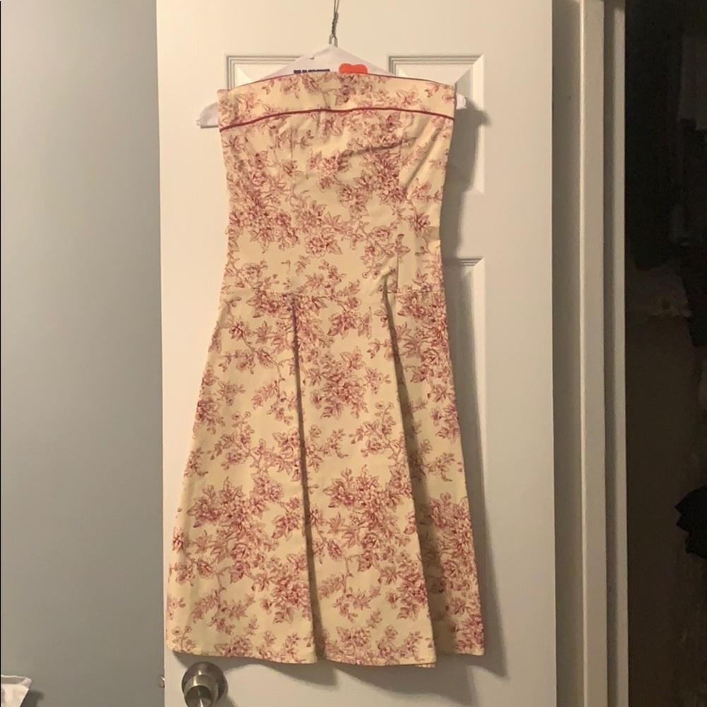 Red print dress